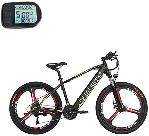 Electric Mountain Bike : RDJM Ebikes, 26 Inch Adult Electric Mountain Bike, 48V Lithium Battery, Aluminum Alloy Offroad Electric Bicycle, 21 Speed Magnesium Alloy Wheels (Color : A, Size : 80KM)