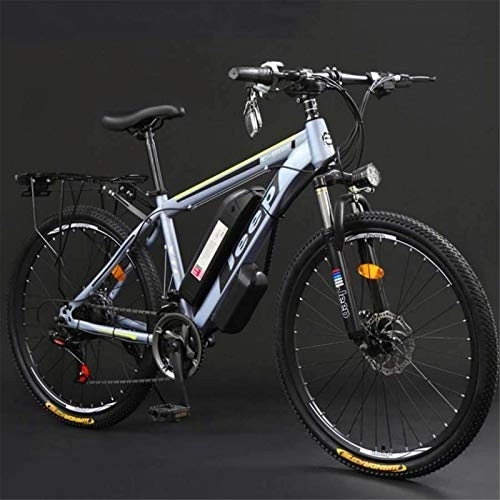 Electric Mountain Bike : RDJM Ebikes, Adult 26 Inch Electric Mountain Bike, 36V Lithium Battery High-Carbon Steel 27 Speed Electric Bicycle, With LCD Display (Color : A, Size : 100KM)