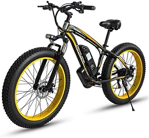 Electric Mountain Bike : RDJM Ebikes, Adult Electric Mountain Bike, 48V Lithium Battery Aluminum Alloy 18.5 Inch Frame Electric Snow Bicycle, With LCD Display And Oil brake (Color : C)