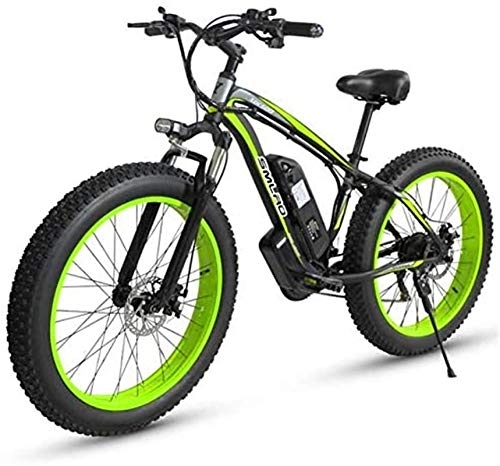 Electric Mountain Bike : RDJM Ebikes, Alloy Frame 27-Speed Electric Mountain Bike, Fast Speed 26" Electric Bicycle for Outdoor Cycling Travel Work Out (Color : Black yellow, Size : 48V15AH)