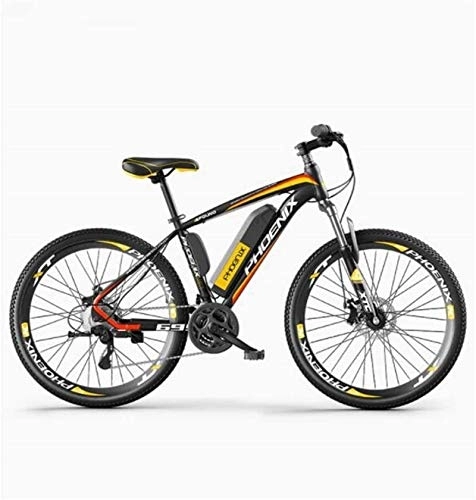 Electric Mountain Bike : RDJM Ebikes, Bike, 26" Mountain Bike for Adult, All Terrain 27-speed Bicycles, 36V 50KM Pure Battery Mileage Detachable Lithium Ion Battery, Smart Mountain Ebike for Adult