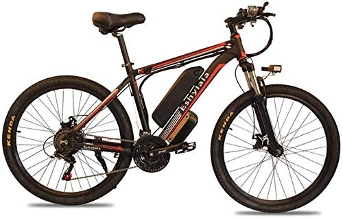 Electric Mountain Bike : RDJM Ebikes, Electric Bicycle Lithium Battery Assisted Mountain Bike Adult Electromagnetic Brake Anti-Skid Shock Absorber 48 V 27 Speed (Color : 1, Size : 48V15AH350W)