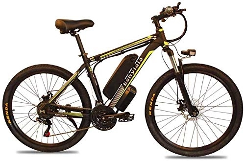 Electric Mountain Bike : RDJM Ebikes, Electric Bicycle Lithium Battery Assisted Mountain Bike Adult Electromagnetic Brake Anti-Skid Shock Absorber 48 V 27 Speed (Color : 3, Size : 48V10AH350W)