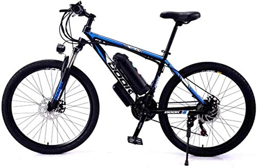 Electric Mountain Bike : RDJM Electric Bike, 26 Inch Mountain Electric Bicycle 36V250W8AH Aluminum Alloy Variable Speed Dual Disc Brake 5-Speed Off-Road Battery Assisted Bicycle Load 150Kg, Black