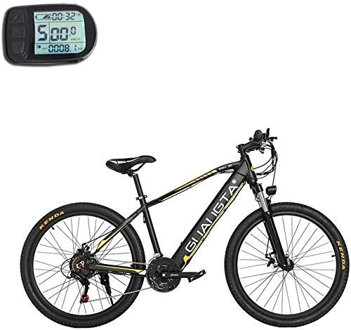 Electric Mountain Bike : RDJM Electric Bike, Adult 26 Inch Electric Mountain Bike, 48V Lithium Battery, Aviation High-Strength Aluminum Alloy Offroad Electric Bicycle, 21 Speed (Color : A, Size : 60KM)