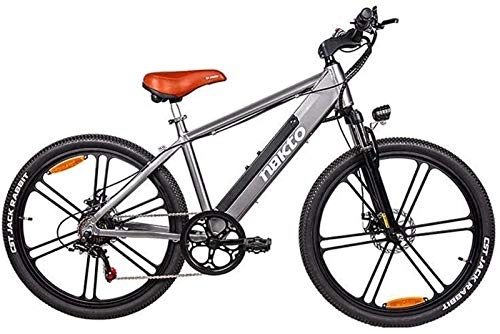 Electric Mountain Bike : RDJM Electric Bike, Adult 26 Inch The New Upgrade Electric Mountain Bikes, Aluminum Alloy Electric Bicycle, 48V Lithium Battery / LCD Display / 6 Gears Electric Power Assist (Color : A)