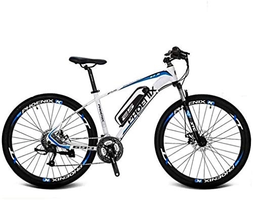 Electric Mountain Bike : RDJM Electric Bike, Adult 27.5 Inch Electric Mountain Bike, 36V Lithium Battery Aluminum Alloy Electric Bicycle, LCD Display-Rear frame-Phone holder-Chain oil (Color : C, Size : 100KM)