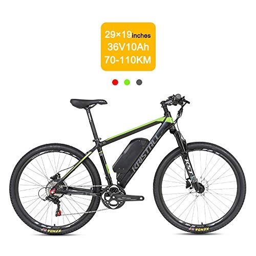 Electric Mountain Bike : Super-ZS Electric Mountain Bike, 36V10Ah Lithium Battery 29 Inch 19 Inch Lightweight Aluminum Alloy Frame Outdoor Travel Adult Electric Assisted Off-road Bicycle