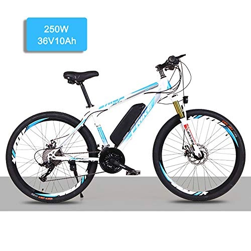 Electric Mountain Bike : Super-ZS Outdoor Travel 27-speed Electric Mountain Bike, 250W / 36V10Ah Lithium Battery / 26-inch Tire / maximum Speed 35km / h Adult Electric Bicycle