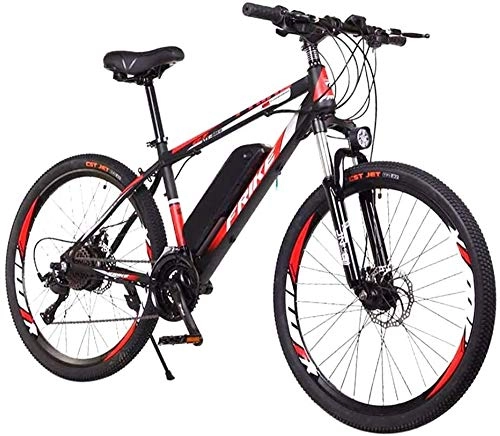 Electric Mountain Bike : WSJYP Electric Mountain Bike, 36v / 8ah High-Efficiency Lithium Battery-Range Of Mileage 30-50km-High Carbon Steel 26-Inch Electric Bicycle, Disc Brake, Black