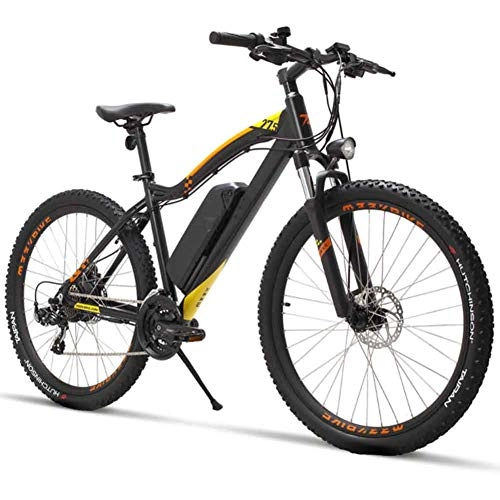 Electric Mountain Bike : xfy-01 27.5 Inch Electric Bike 400W 48V - Electric City Bike for Adult with Lithium Battery Shimano 21 Speed - Black