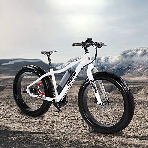 Electric Mountain Bike : YAUUYA Electric Bike 26-inch Fat Tire Mountain Bike With Comfortable Seats, Explosion-proof Snow Tires, Carbon Fiber Ultra-light Body, 150km Battery Life, 4.2-inch LCD Display, 9-speed