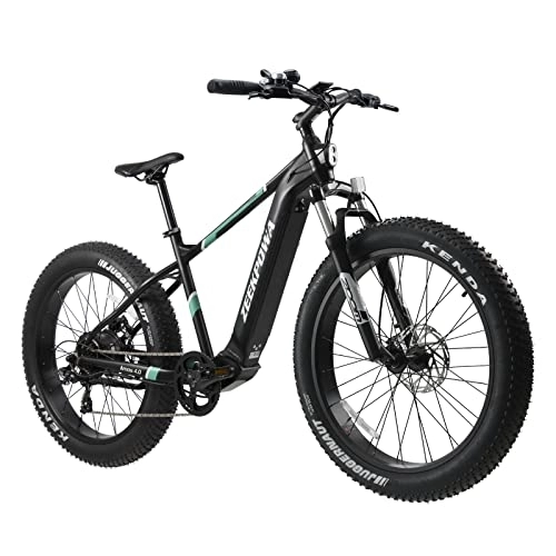 Electric Mountain Bike : Zeekpowa E-bike men ladies with 250W motor, E-mountain bike with 48V 10.4Ah 500Wh battery Hydraulic disc brake, 26" E-fatbike for adults up to 80 Km, electric bikes with 7-speed derailleur gears