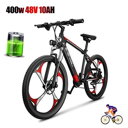 Electric Mountain Bike : ZJGZDCP Urban City Commute Mountain E-Bike Electric Bicycle Bike Alloy Frame With 400W Powerful Electric Mountain Bike Electric Bike With 48V 10Ah Lithium-Ion Battery
