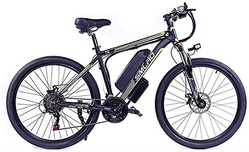 Electric Mountain Bike : ZJZ 26 In Electric Bike for Adult 48V 350W High Capacity Lithium Battery with Battery Lock 27 Speed Mountain Bicycle with LCD Instrument and LED Headlights Commute E-bike