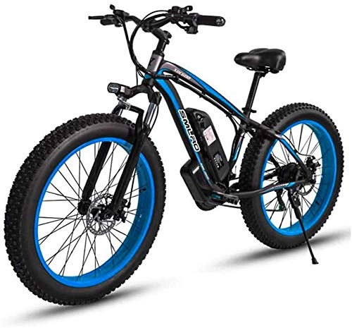 Electric Mountain Bike : ZJZ Adult Electric Mountain Bike, 48V Lithium Battery Aluminum Alloy 18.5 Inch Frame Electric Snow Bicycle, With LCD Display And Oil brake