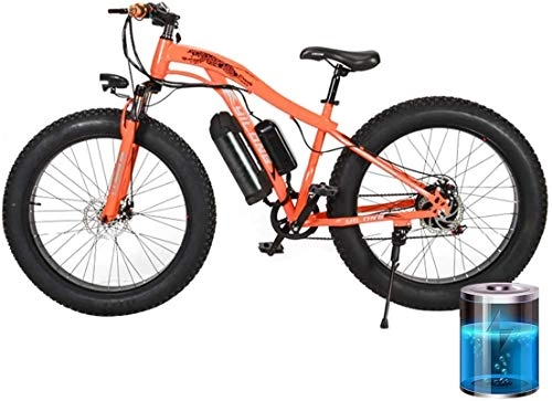 Electric Mountain Bike : ZJZ Electric mountain bike Carbon steel frame Electric assisted snowmobile 36V250W Front fork damping system Front and rear double disc brakes LED headlights