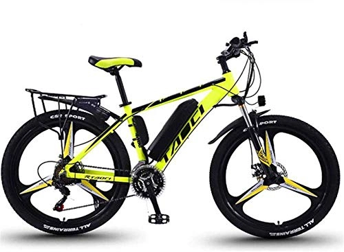 Electric Mountain Bike : ZJZ Magnesium Alloy Integrated Tire Electric Bike 26In Mountain E-Bike, 21Speed Variable Speed Electric Bicycle with Removable 13AH Lithium-Ion Battery for Men Women Adults