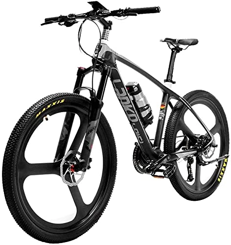 Electric Mountain Bike : ZJZ Super-Light 18kg Carbon Fiber Electric Mountain Bike PAS Electric Bicycle