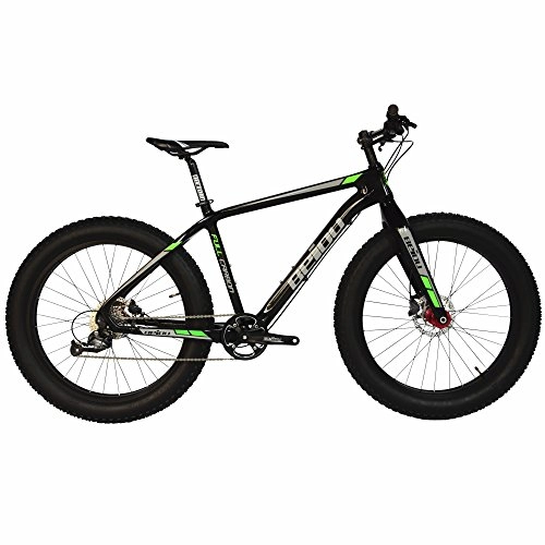 Fat Tyre Mountain Bike : 2017 BEIOU Full Carbon Fat Tire Bicycle Fat Mountain Bike 26 Inch 4.5" Tire Mountain Bicycle SHIMANO ALTUS 9 Speed 10.7kg T700 Glossy 3K CB023