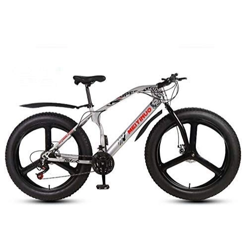 Fat Tyre Mountain Bike : 26 Inch Bicycle Mountain Bike for Adult Men Women, Fat Tire MTB Bike, Dual Disc Brake, Hardtail High-Carbon Steel Frame