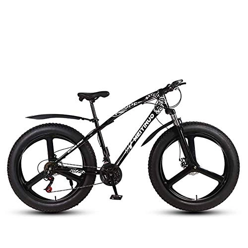 Fat Tyre Mountain Bike : 26 Inch Double Disc Brake Wide Tire Off-Road Variable Speed Bicycle Adult Mountain Bike Fat Bikes, Adult Mates Hanging Out Together, B3, 24IN