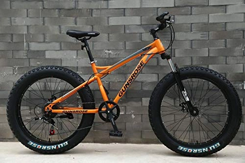 Fat Tyre Mountain Bike : backpacke Snow Bike Wide Fat Big Tire Mountain Bike Adult ATV-Orange_26 inches x 17 inches