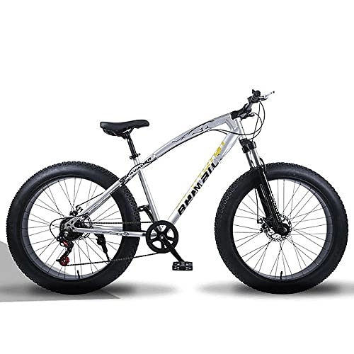 Fat Tyre Mountain Bike : Bananaww 26-inch Mountain Bike, Thick Wheel Mountain Bike, 27 Speed Bicycle, Adult Fat Tire Mountain Trail Bike, High-carbon Steel Frame Dual Full Suspension Dual Disc Brake, Road Bike