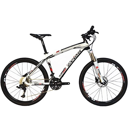 Fat Tyre Mountain Bike : BEIOU Carbon Fiber Mountain Bike Hardtail MTB LTWOO 30 Speed 13kg 26" Professional External Cable Routing Toray T700 CB083