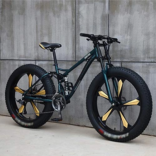 Fat Tyre Mountain Bike : DKZK Mountain Bike Variable Speed Off-Road Beach Snowmobile Adult Super Wide Tires Men And Women Bicycles Are Suitable For All Kinds Of Roads