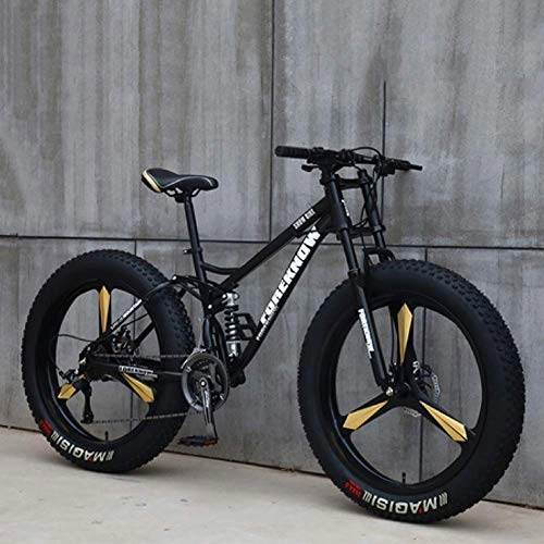 Fat Tyre Mountain Bike : Giow Sports Cycling Bicycle Speed Off Road Beach Mountain Bike Adult Super Wide Tires Men and Women Cycling Students, C, 24 Speed