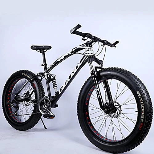 Fat Tyre Mountain Bike : JAEJLQY Mountain Bike 7 / 21 / 24 / 27 Speed Mountain Bike Bicycle 26 / 20inch steel or aluminum frame red and black aviliable MTB, Black+20in, 24