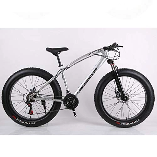 Fat Tyre Mountain Bike : JLFSDB Mountain Bike 26 Inch Mountain Bicycles 7 / 21 / 24 / 30 Speeds Lightweight Aluminium Alloy Frame Full Suspension Disc Brake (Color : White, Size : 27speed)