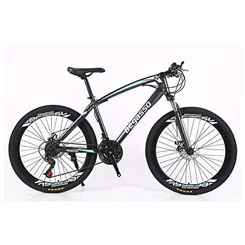 Fat Tyre Mountain Bike : KXDLR Bicycle 26" Mountain Bike 21-30 Speeds High-Carbon Steel Frame Shock Absorption Mountain Bicycle, Gray, 24 Speed