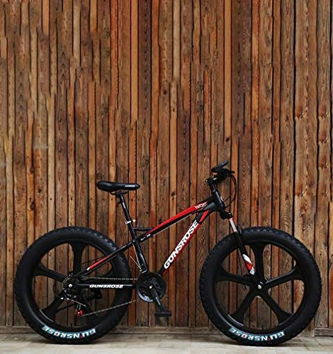 Fat Tyre Mountain Bike : Laicve Outdoor Fat Tire Bike Flying Lightweight Off-Road Variable Speed Mountain Bikes Bicycles Alloy Stronger Double Disc Brake City Bike