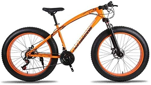 Fat Tyre Mountain Bike : LAZNG Mountain Bike Unisex Hardtail Mountain Bike 26 inch Fat Tire Road Bicycle Snow Bike / Beach Bike for Sports Outdoor Cycling Travel Work Out and Commuting (Color : Orange, Size : 27 Speed)