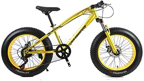 Fat Tyre Mountain Bike : LAZNG Mountain Bike Unisex Hardtail Mountain Bike 27 Speeds 26 inch Fat Tire Road Bicycle Snow Bike / Beach Bike for Sports Outdoor Cycling Travel Work Out and Commuting (Color : Gold, Size : 27 Speed)