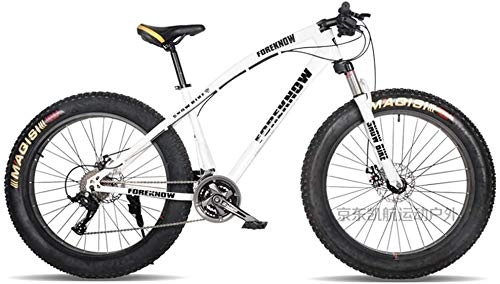 Fat Tyre Mountain Bike : LBYLYH Mountain Bikes, 24-Inch Fat Tire Hardtail Mountain Bike, Dual Suspension Frame And Suspension Fork Mountain Terrain, C, 21 Speed