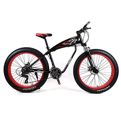 Fat Tyre Mountain Bike : LC2019 27 Speeds Mens Mountain Bike, 26 Inch Snow Bike Fat Tire Road Bicycle Pedals With Disc Brakes And Suspension Fork
