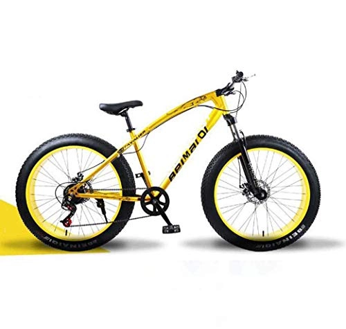 Fat Tyre Mountain Bike : LHSUNTA 24 Inch Fat Tire Hardtail Mountain Bike, Dual Suspension Frame And Suspension Fork All Terrain Mountain Bicycle, Men's And Women Adult