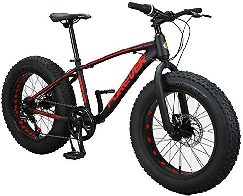 Fat Tyre Mountain Bike : LIYONG Super Wind Speed Bike! Children's mountain bike 20 inch 9-speed gearbox Fat tire Bicycle aluminum frame Bike frame Bicycle with disc brakes Red-Black-SX003