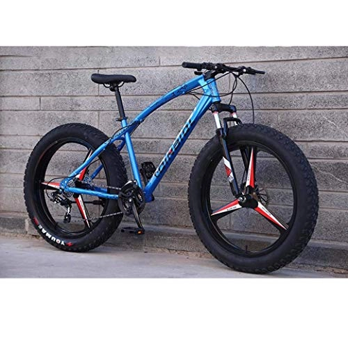 Fat Tyre Mountain Bike : LLLKKK Mountain Bikes, 24 Inch Fat Tire Hardtail Mountain Bike, Dual Suspension Frame And Suspension Fork All Terrain Mountain Bicycle, Men's And Women Adult