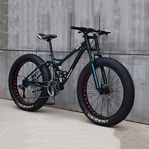 Fat Tyre Mountain Bike : MIMORE Bicycle, Mountain Bike, 26 Inch 7 / 21 / 24 / 27 Speed Bike, Men Women Student Variable Speed Bike, Fat Tire Mens Mountain Bike, cyan, 27 speed