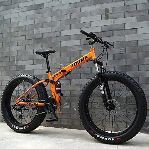 Fat Tyre Mountain Bike : MJY Bicycle Men's Mountain Bikes, 26Inch Fat Tire Hardtail Snowmobile, Dual Suspension Frame and Suspension Fork All Terrain Mountain Bicycle Adult 6-11, 24 Speed
