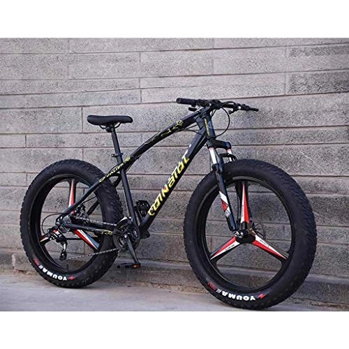 Fat Tyre Mountain Bike : MJY Bicycle Mountain Bikes, 26 inch Fat Tire Hardtail Mountain Bike, Dual Suspension Frame and Suspension Fork All Terrain Mountain Bicycle, Men's and Women Adult 6-24, 21 Speed