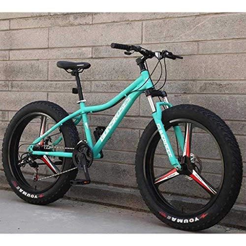 Fat Tyre Mountain Bike : MJY Mountain Bikes, 26Inch Fat Tire Hardtail Snowmobile, Dual Suspension Frame and Suspension Fork All Terrain Men's Mountain Bicycle Adult 7-10, 27Speed