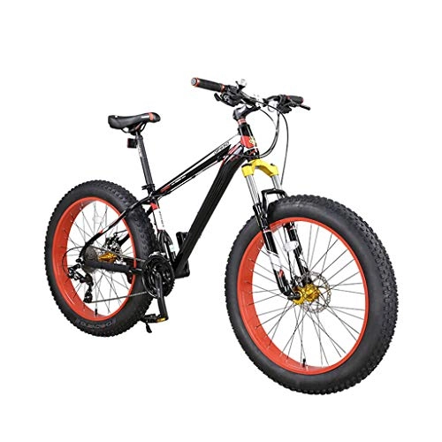 Fat Tyre Mountain Bike : Qj Mountain Bike, Aluminum alloy Bike Unisex 27 Speeds 26 Inch Fat Tire Snow Bike / Beach Bike With Disc Brakes And Suspension Fork