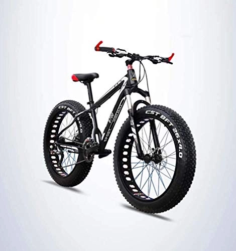 Fat Tyre Mountain Bike : QZ Adult Fat Tire Mountain Bike, Aluminum Alloy Off-Road Snow Bikes, Double Disc Brake Beach Cruiser Bicycle, 26 Inch Wheels (Size : 30 speed)