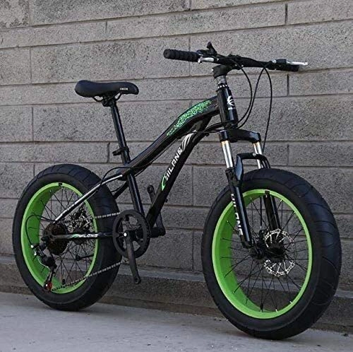 Fat Tyre Mountain Bike : QZ High Carbon Steel Frame Fat Tire Bike Bicycle Mountain Bike for Adults And Teenagers with Disc Brakes And Spring Suspension Fork (Color : E, Size : 20inch 27 speed)