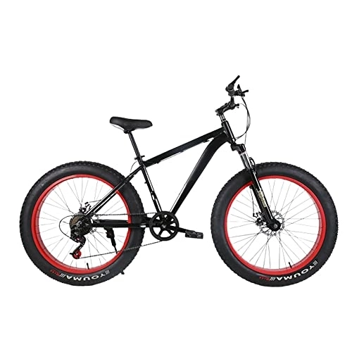 Fat Tyre Mountain Bike : Snow Bike Mountain Bike, Adult Fat Tire Mountain Trail Bike, Highway Bicycle -Aluminium Frame Disc Brake (26)